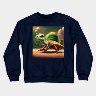 Brightly Coloured Lizard in the Desert Crewneck Sweatshirt